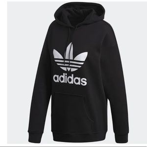 Adidas BLUE Adicolor Trefoil Hoodie Size M